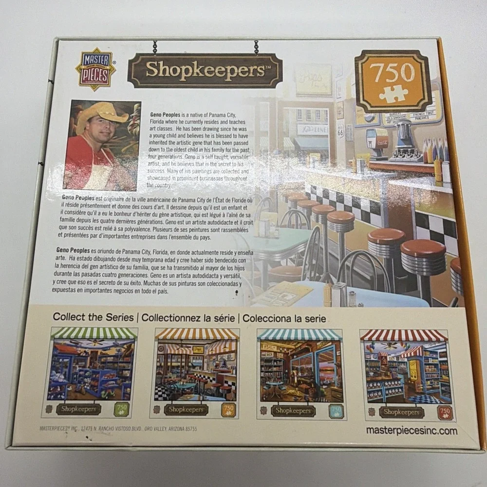 SHOPKEEPERS Master Pieces POP'S SODA FOUNTAIN Puzzle 24x18 Complete 13+